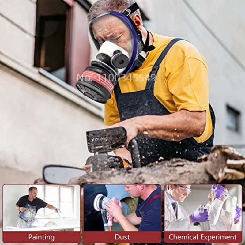 Experience Ultimate Protection with the Full Face Respirator Gas Mask - Ideal for Chemical Fumes, Spray Painting, and Tactical Survival