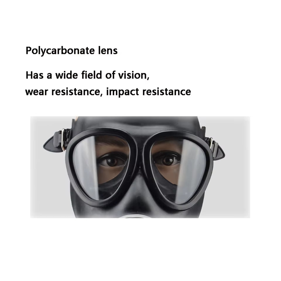 87Type Full-Face Respirator Mask - Chemical & Dust Protection with Anti-Radiation Filter Accessory