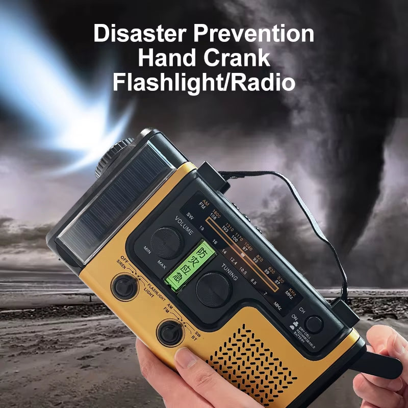 Stay Prepared with the Ultimate Emergency Multi-Powered Survival Radio: Solar & Hand Crank Dynamo with NOAA Weather Alerts and USB-C Charger for Outdoor Adventures and Crisis Situations