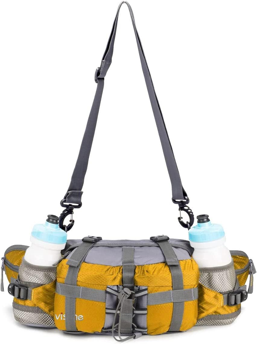 Versatile Outdoor Fanny Pack with Dual Water Bottle Holders - Perfect for Hiking, Fishing, and More!