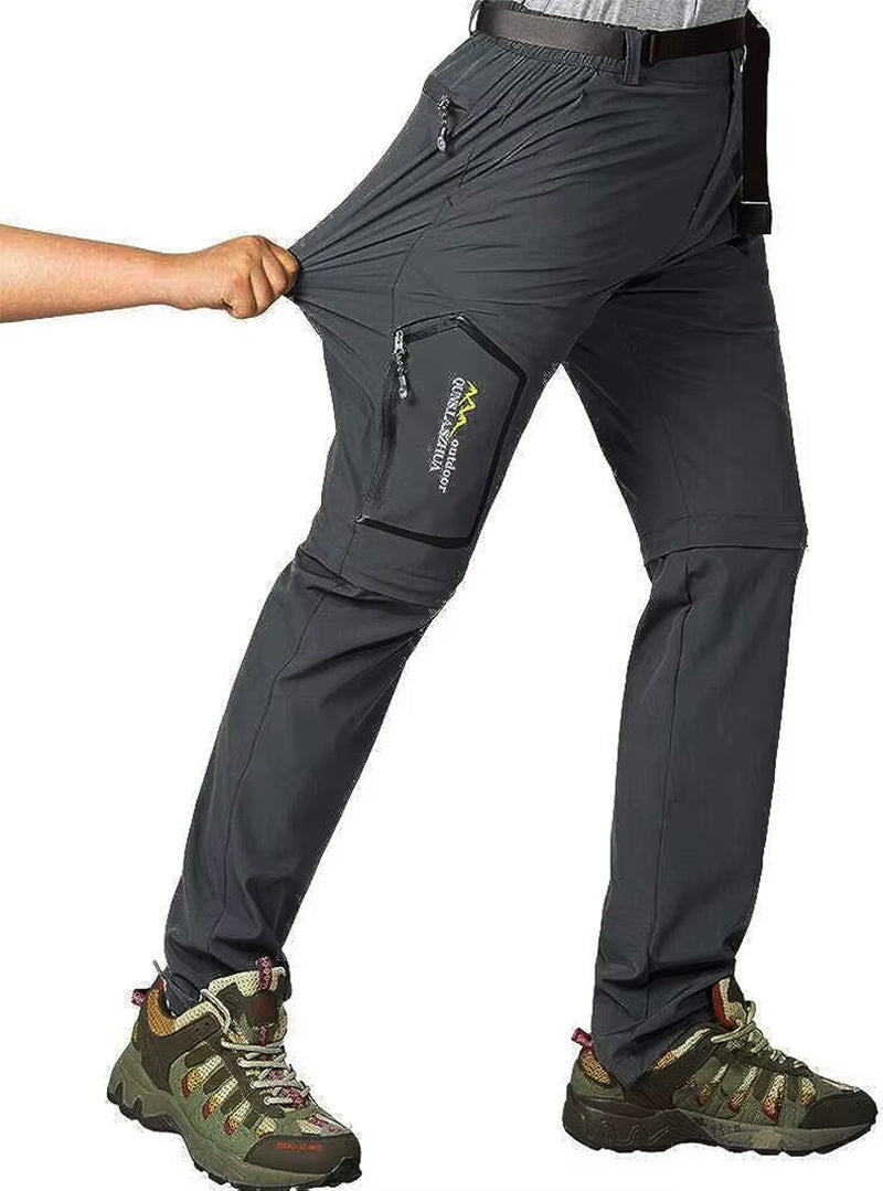 Men's Versatile Waterproof Tactical Hiking Pants - Quick Dry, UV Protection & Convertible Design for Ultimate Outdoor Comfort