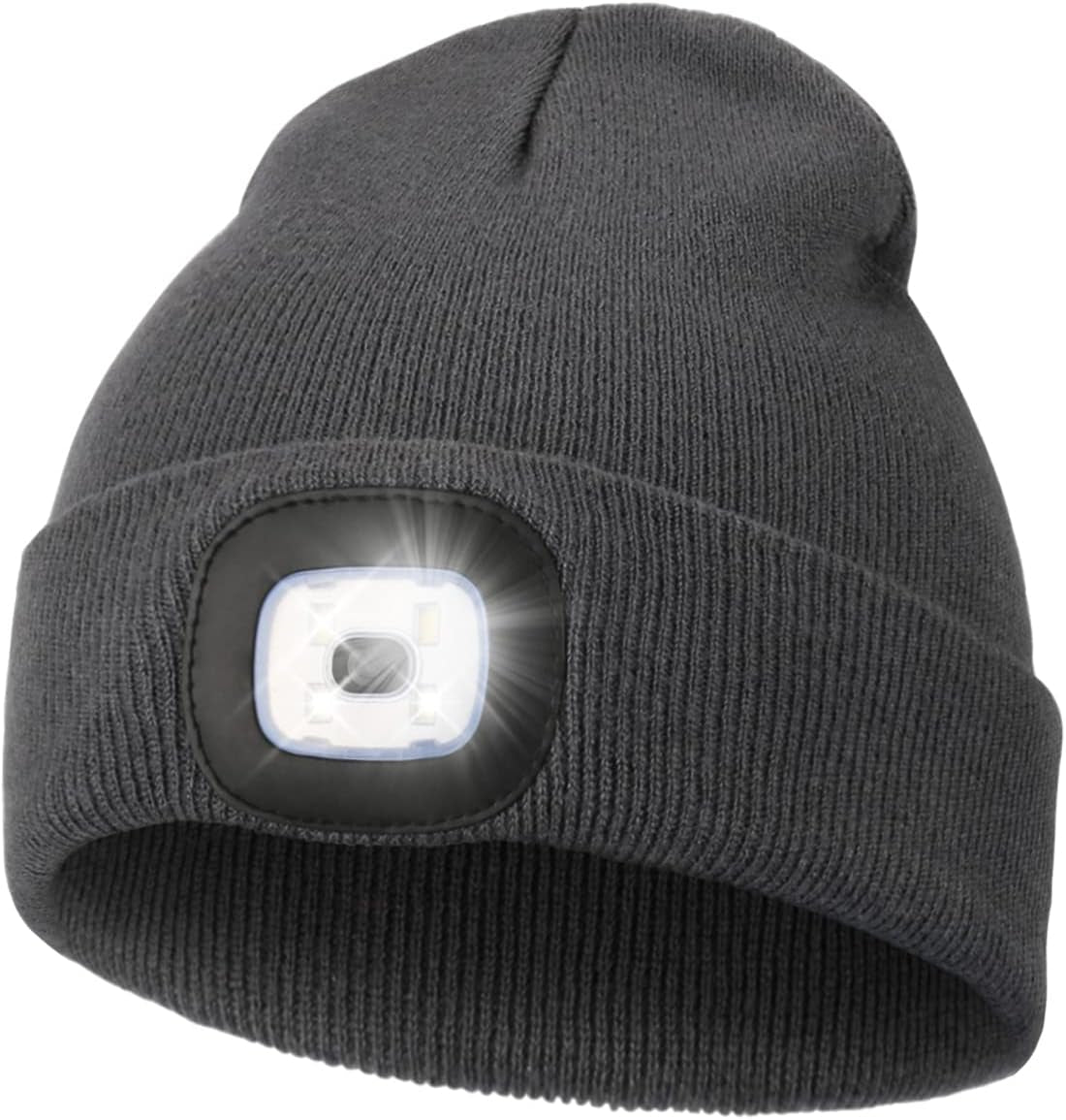 Illuminate Your Winter Adventures with the MELASA Rechargeable LED Beanie Hat - The Perfect Unisex Gift for Men, Dads, and Husbands!