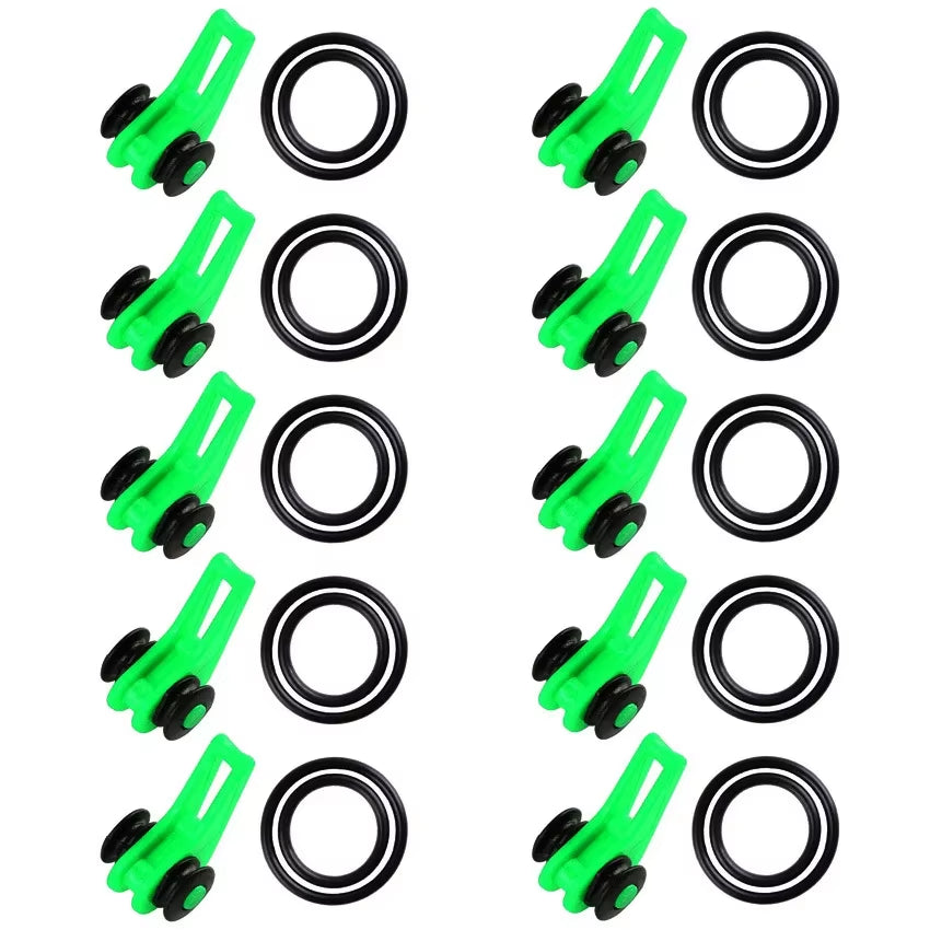 10-Pack Silicone Fishing Rod Hook Keepers - Keep Your Bait and Lures Secure for Effortless Fishing Adventures!