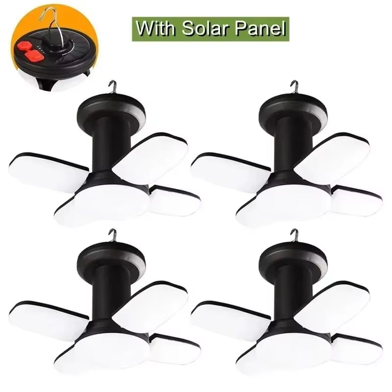 Ultimate Solar LED Camping Light - 4500mAh Rechargeable Power Bank with 1000LM Brightness & 6 Modes for Outdoor Adventures