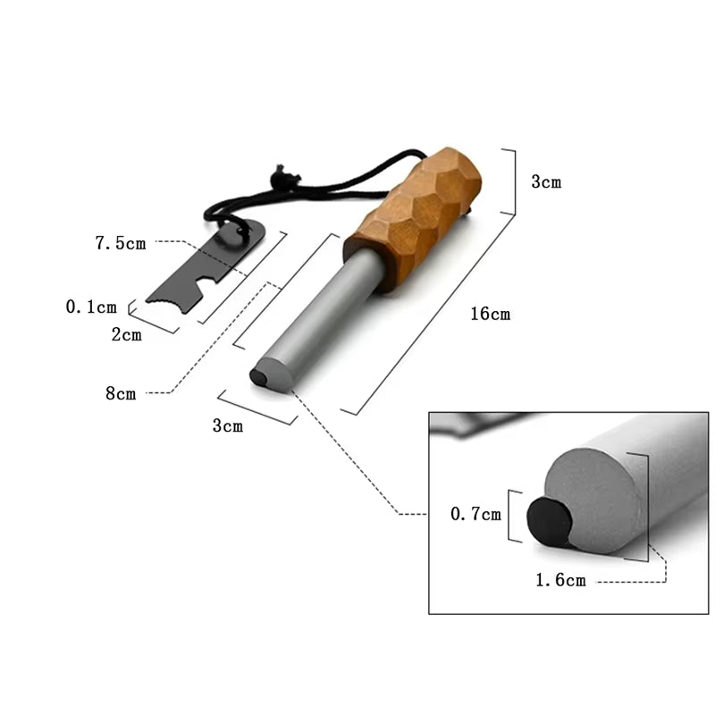 Ultimate Magnesium Fire Starter Tool - Your Essential Companion for Camping and Emergency Situations