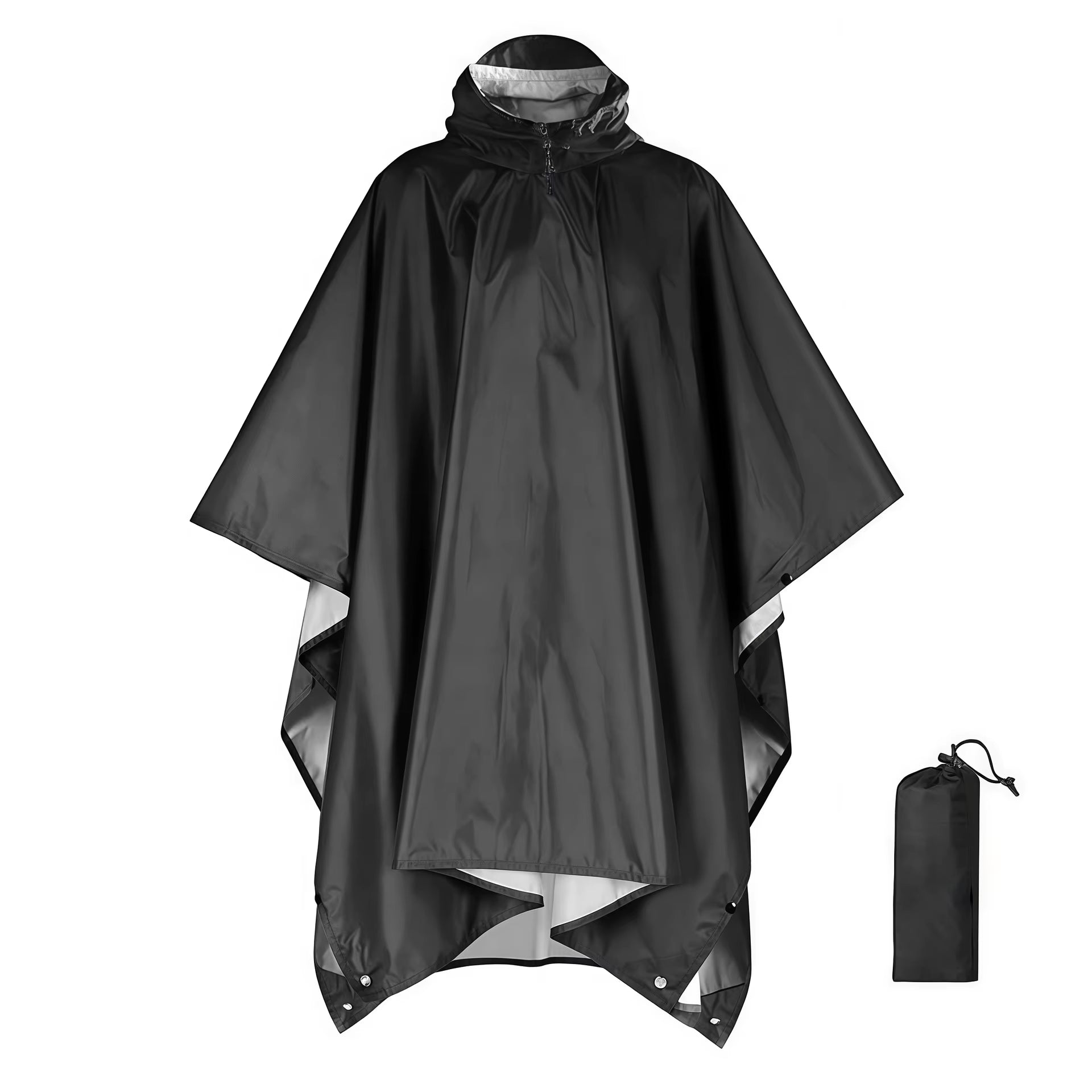 Ultimate Waterproof Travel Raincoat - 3-in-1 Hooded Poncho for Camping, Hiking, and Outdoor Adventures