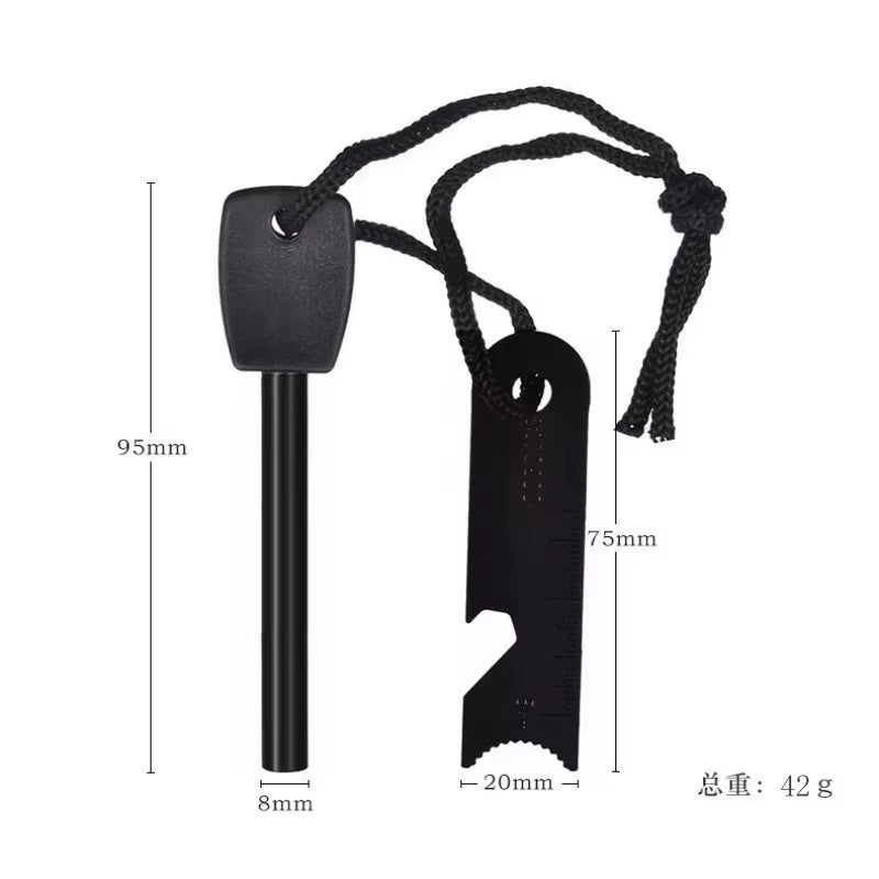 Waterproof Portable Flint Emergency Fire Starter - Multifunctional Outdoor Camping Tool for Survival Gear