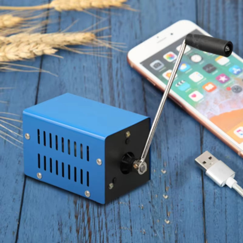 Power Up Anywhere: 20W Portable Hand Crank Generator for Emergency USB Charging