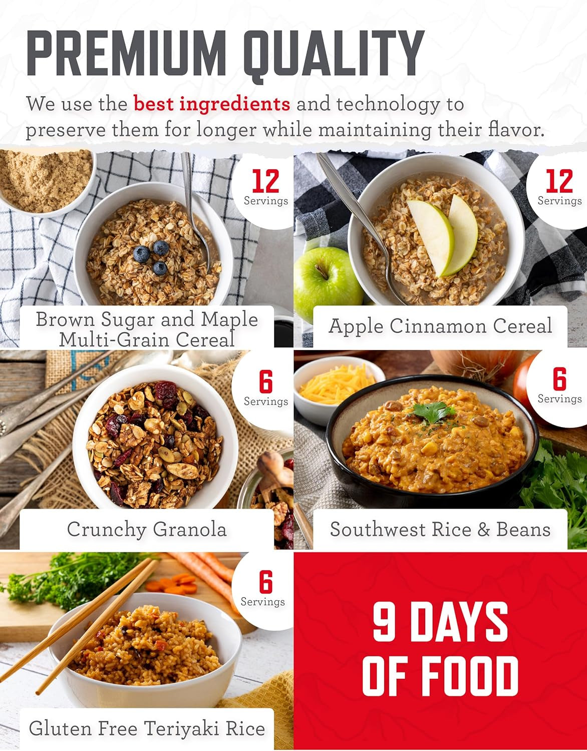 84 Servings of Long-Lasting Breakfast & Entrée Meals - Perfect Emergency Food Supply Bucket for Camping, Backpacking, and Prepping with a 25-Year Shelf Life