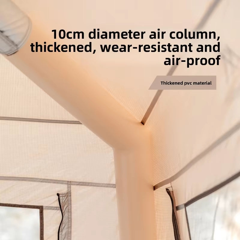 Experience the Great Outdoors with the MOUNTAINHIKER Quick Setup Inflatable Camping Tent - Spacious, Rainproof, and UV Protected for Family Adventures!