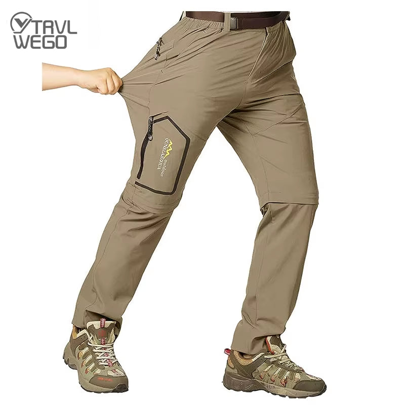 Men's Versatile Waterproof Tactical Hiking Pants - Quick Dry, UV Protection & Convertible Design for Ultimate Outdoor Comfort