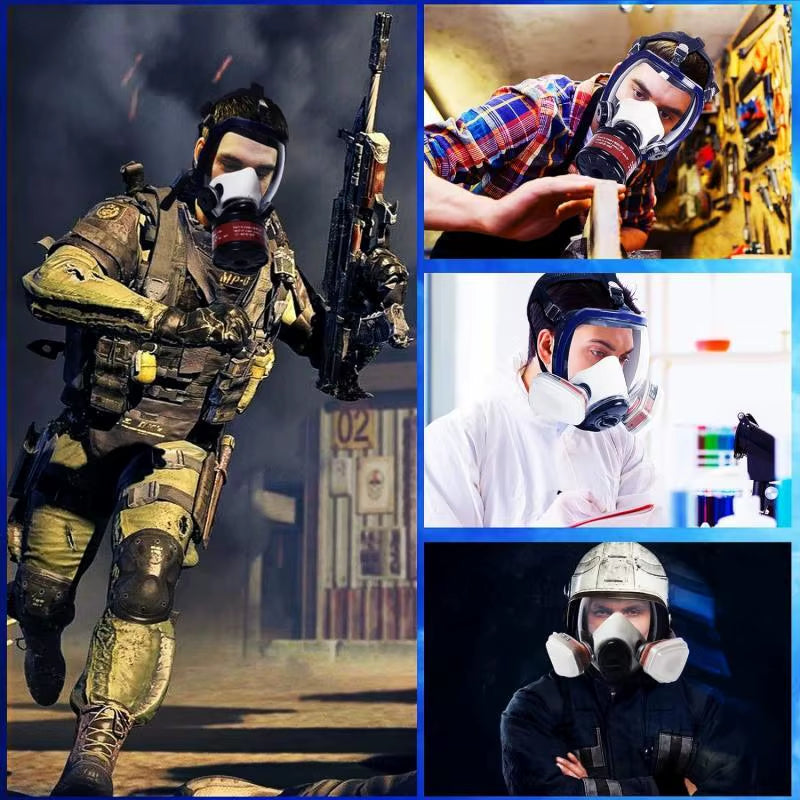 Experience Ultimate Protection with the Full Face Respirator Gas Mask - Ideal for Chemical Fumes, Spray Painting, and Tactical Survival