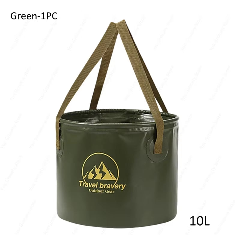 Ultimate Versatile Folding Portable Silicone Bucket with Cover - Ideal for Car Washing, Fishing, Camping, and Everyday Household Tasks (Available in 5L, 10L, and 20L)