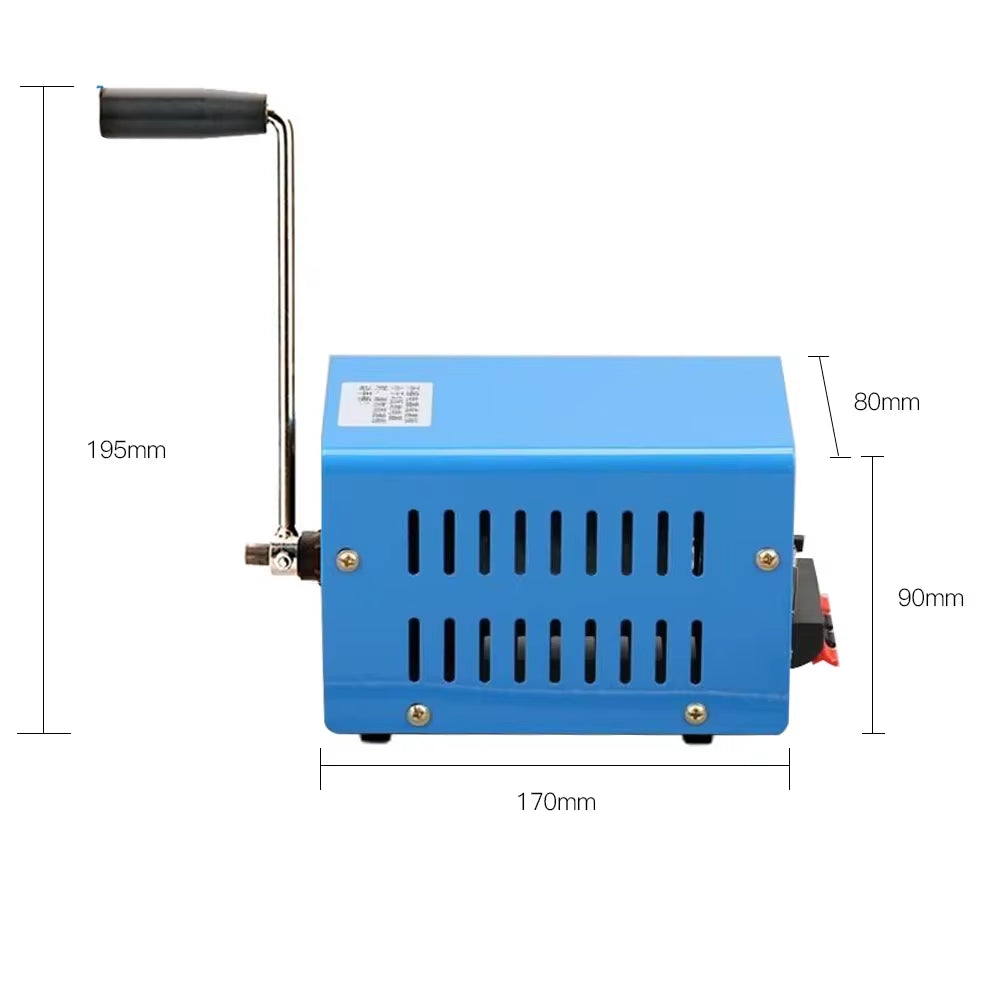 Power Up Anywhere: 20W Portable Hand Crank Generator for Emergency USB Charging