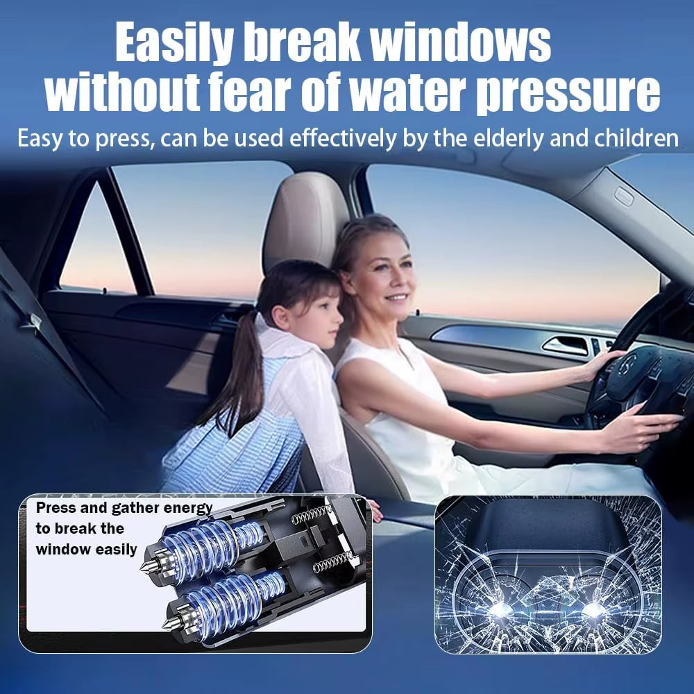 2 in 1 Car Window Breaker Car Window Breaker Car Safety Hammer with Seat Belt Cutter Glass Emergency Hammer Car Rescue Tool