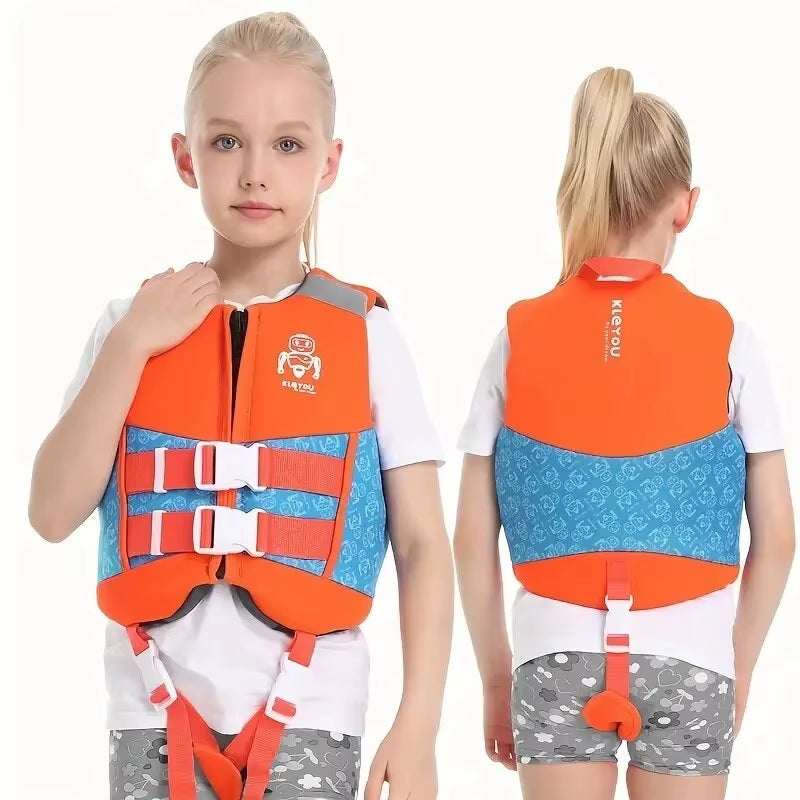 Kids Neoprene Life Jacket - Buoyant Swim Vest for Boys & Girls, Perfect for Surfing, Drifting & Safety Swimming Aid