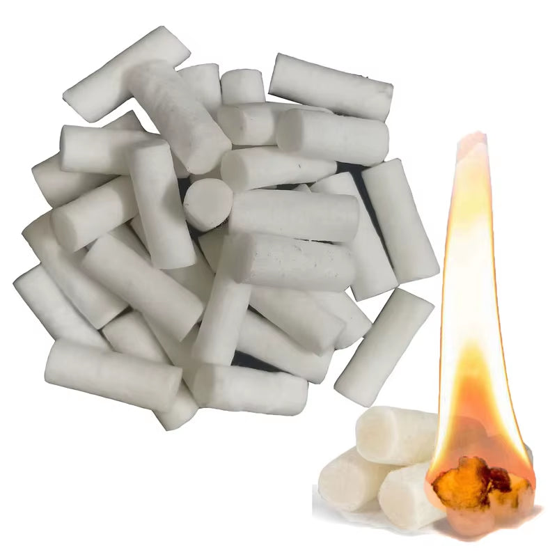 Unleash the Flames: 10-Pack Mini Fire Starters - Waterproof & Windproof Cotton Core for Ultimate Camping Survival - 5+ Minutes of Reliable Burn Time!