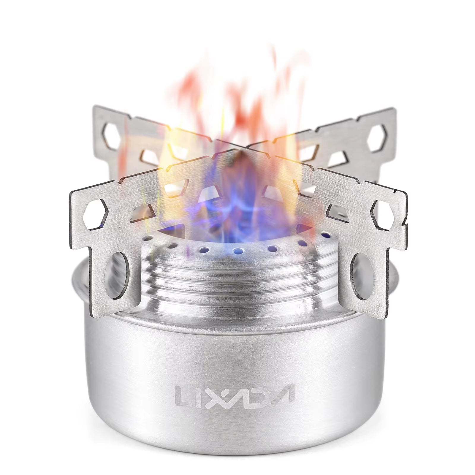 Compact and Lightweight Mini Aluminum Alloy Alcohol Stove for Outdoor Cooking - Perfect for Camping, Hiking, and Backpacking