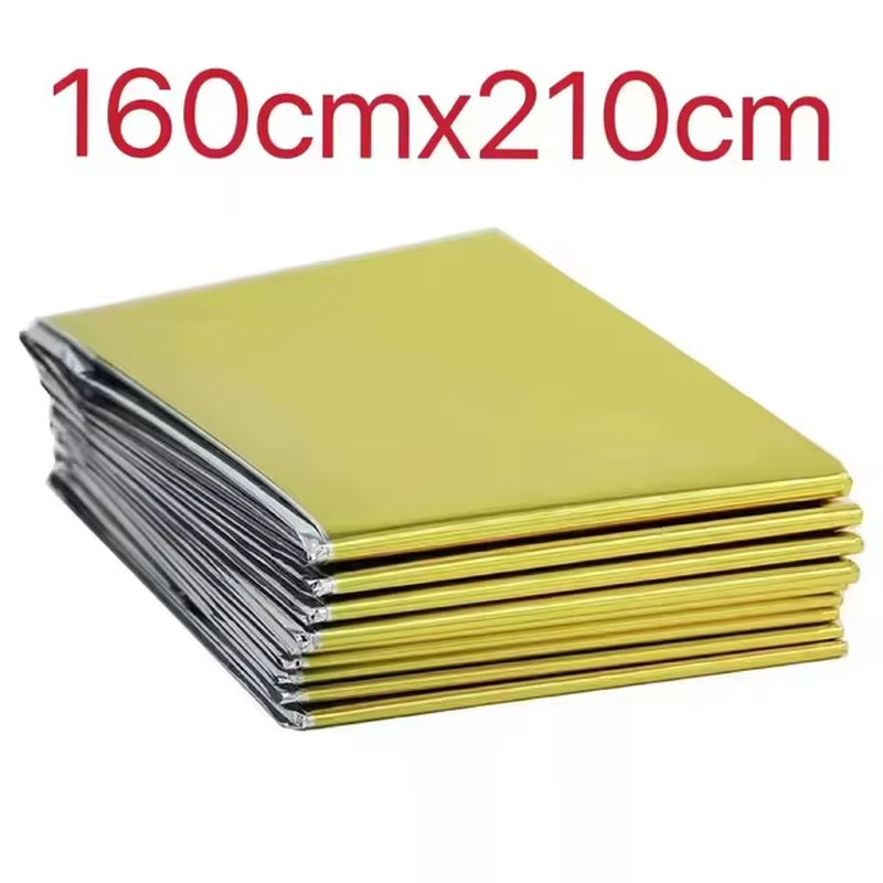 Outdoor 2-Person Emergency Shelter Survival Tent Kit Tube Tent Sleeping Bag Waterproof Outdoor First Aid Hot Blanket Reusable