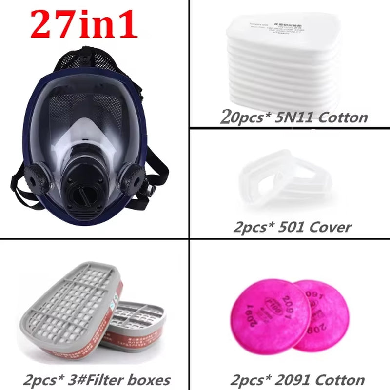 Experience Ultimate Protection with the Full Face Respirator Gas Mask - Ideal for Chemical Fumes, Spray Painting, and Tactical Survival