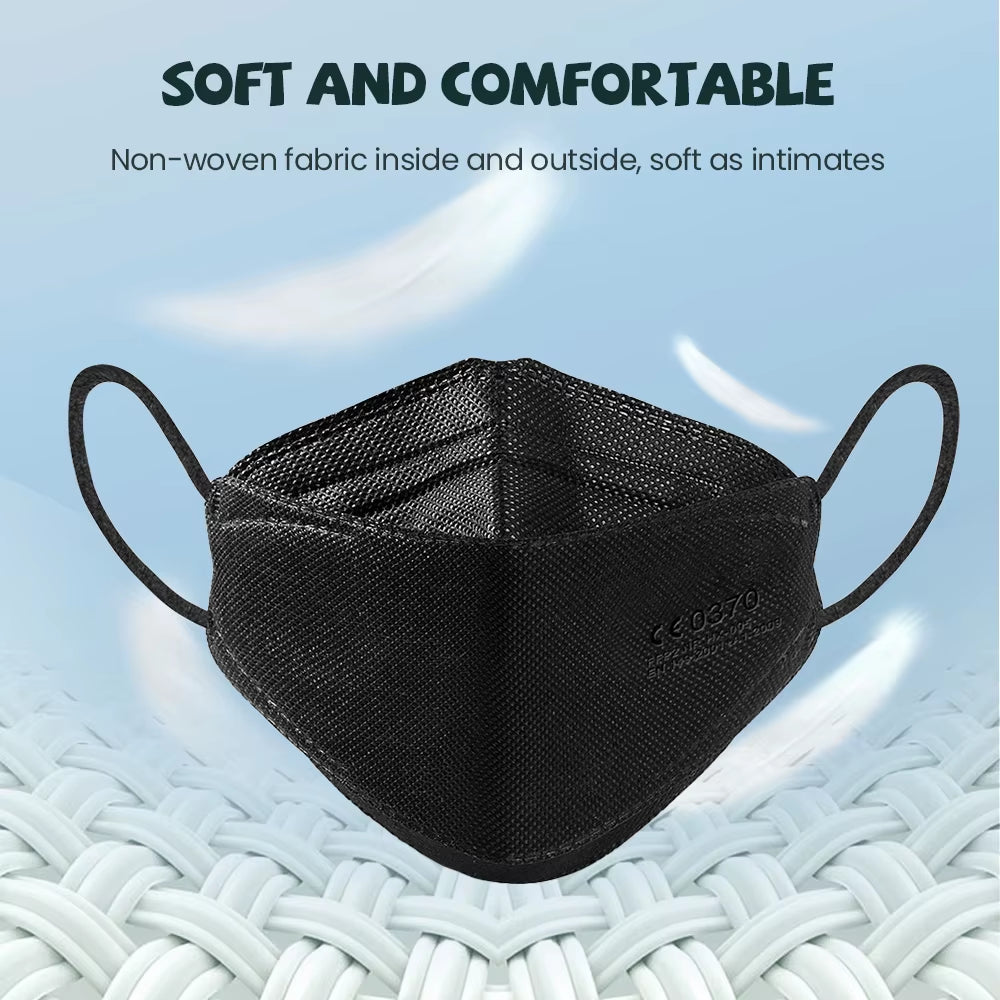 Protect Your Little Ones with Kids FFP2 KN95 Face Masks - Available in 10 to 200 PCS for Safe, Comfortable, and Reusable 4-Layer Protection