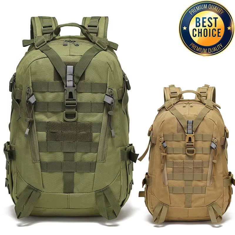 40L Tactical Reflective Backpack - Versatile Molle Camouflage Rucksack for Hiking, Camping, and Outdoor Adventures