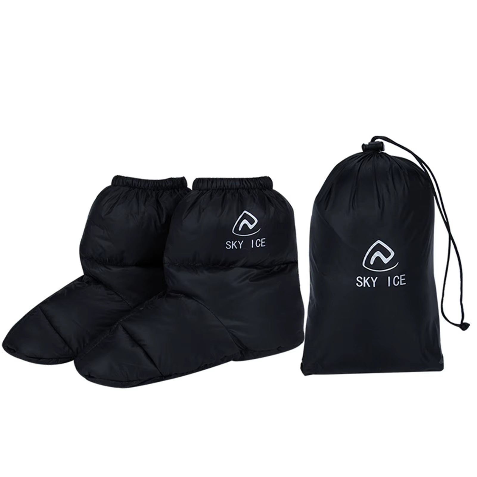 Winter Warm down Booties Socks Outdoor Camping Tent Foot Warm Covers Soft Slippers Waterproof Fluffy Footwear Mules Cozy Warmers