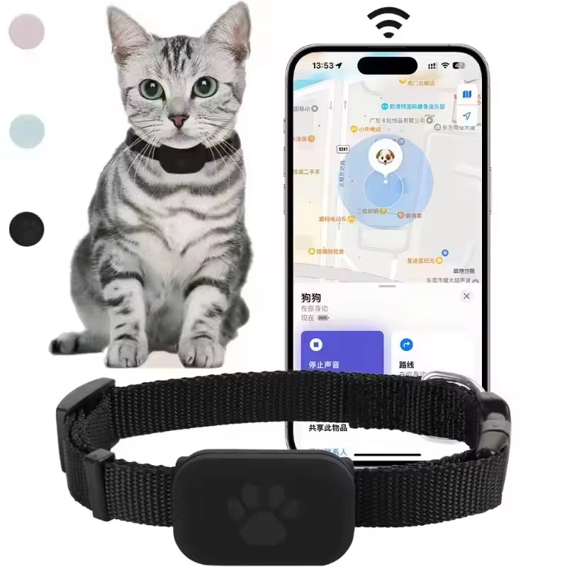 Keep Your Pets Safe with the Ultimate Waterproof GPS Tracker - Real-Time Location for Dogs & Cats with Adjustable Collar, Compatible with iOS/Android