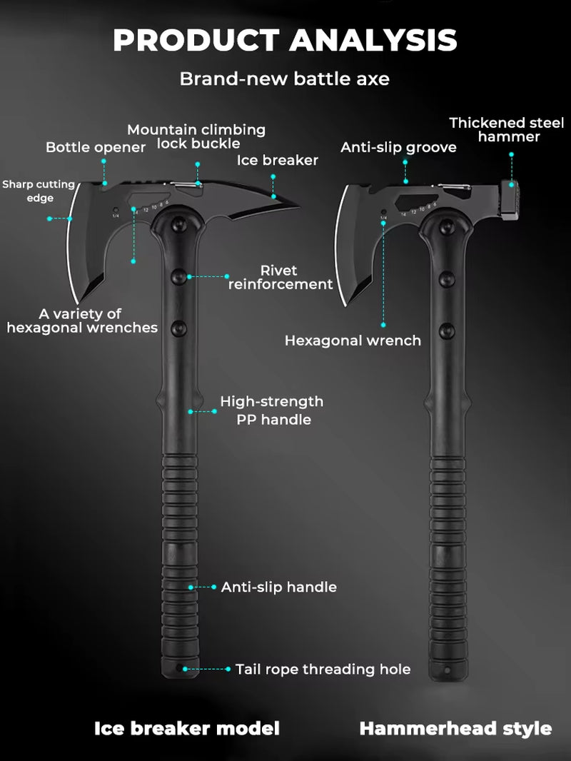 Outdoor Axe Camping Logging Cutting Axes Wild Survival Tourist Portable Tactical Multifunctional Survival Hatchet Tools