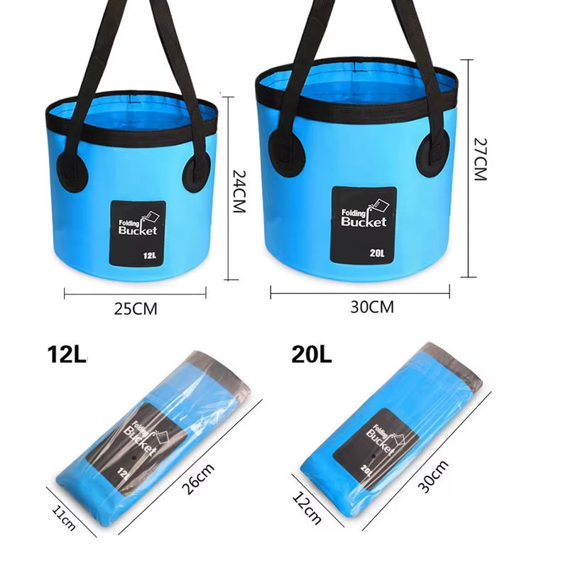 Discover the Ultimate 12/20L Foldable Waterproof Bucket for Outdoor Adventures and Easy Water Storage!