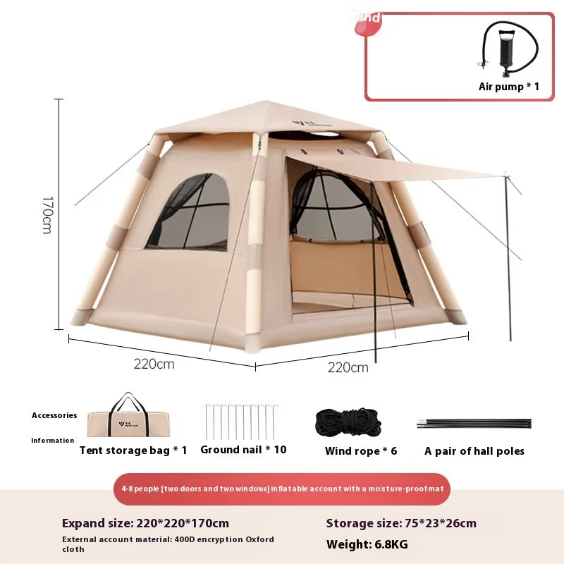 Lohascamping Inflatable Air Tent - Effortless One-Touch Setup for Family Adventures in Comfort