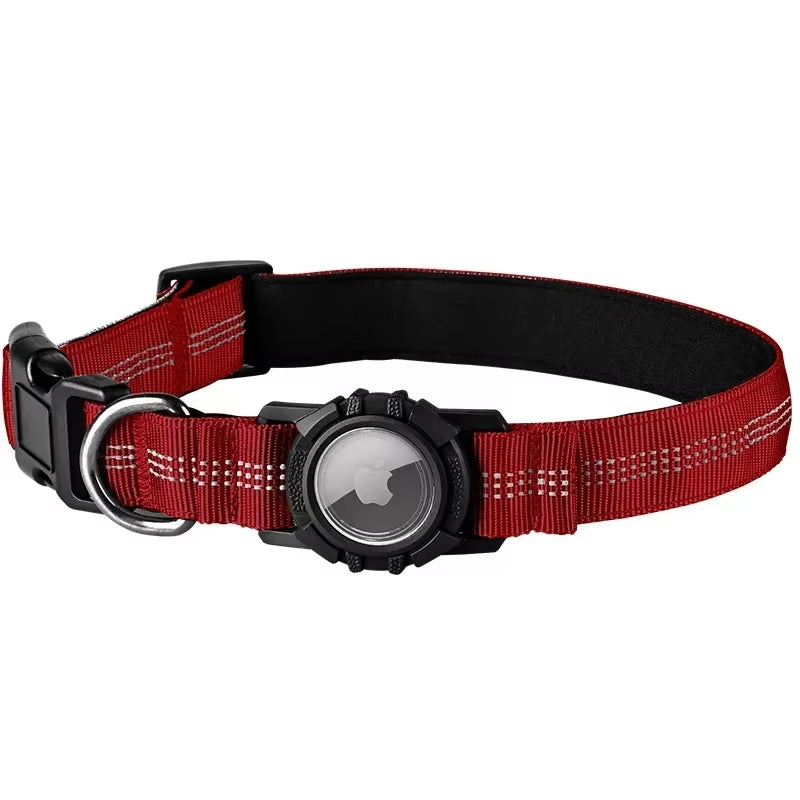 Reflective Waterproof Dog Collar with Airtag Locator - Anti-Loss Pet Safety Solution