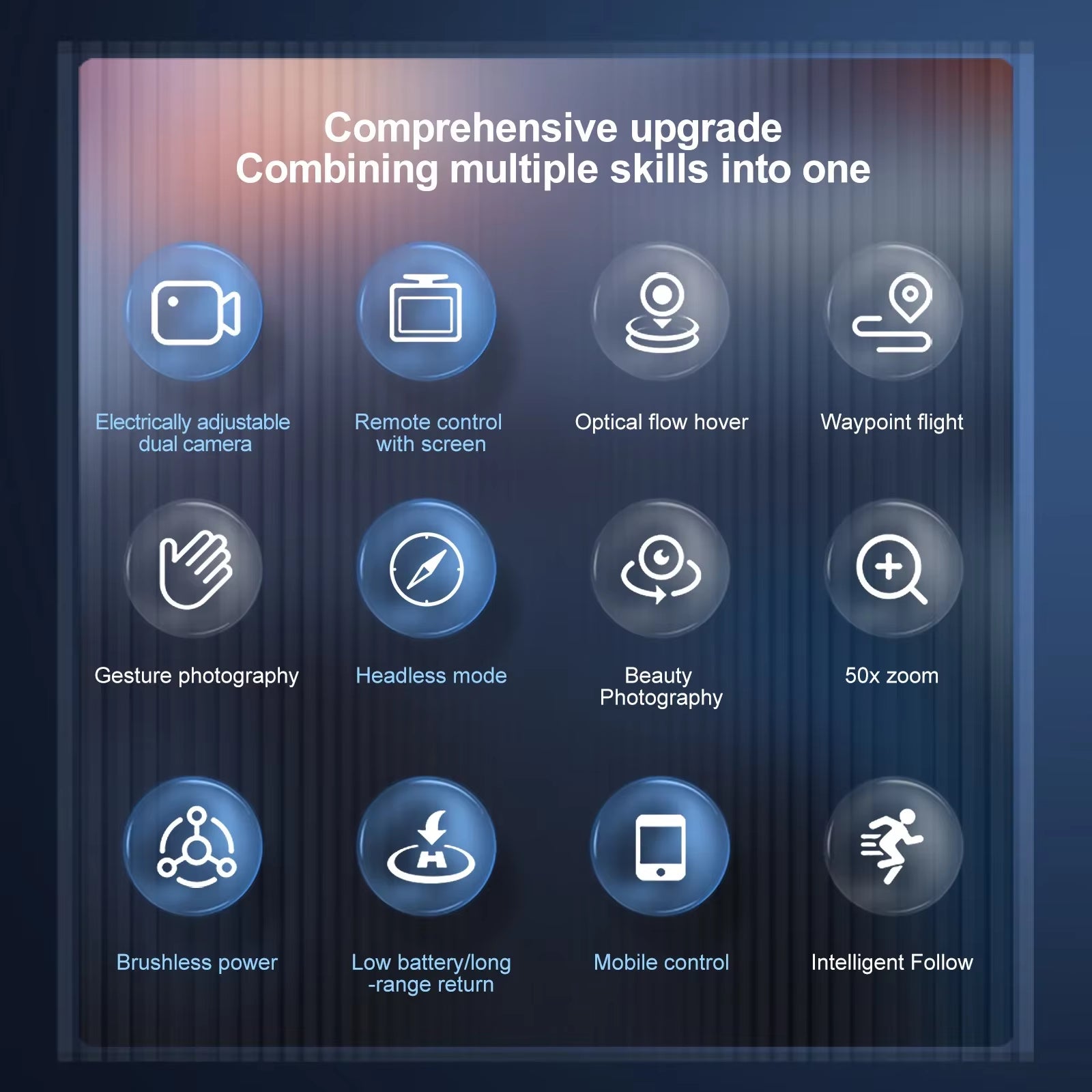 Experience Stunning Aerial Views with the White Gray E88E99 Mini Drone - Dual Camera, 8K HD Video, and Intelligent Control