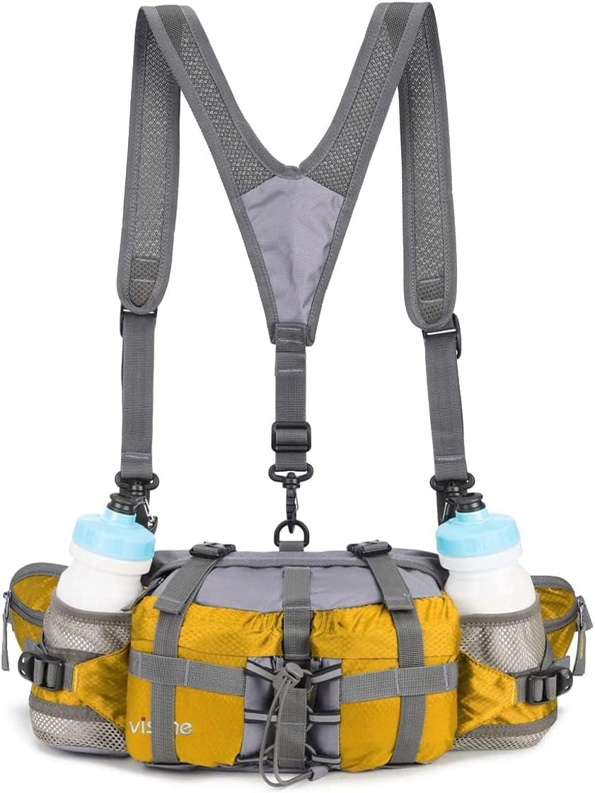 Versatile Outdoor Fanny Pack with Dual Water Bottle Holders - Perfect for Hiking, Fishing, and More!