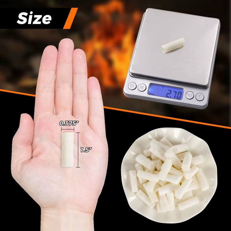Unleash the Flames: 10-Pack Mini Fire Starters - Waterproof & Windproof Cotton Core for Ultimate Camping Survival - 5+ Minutes of Reliable Burn Time!