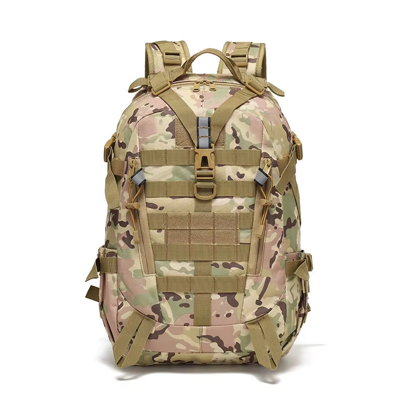 40L Tactical Reflective Backpack - Versatile Molle Camouflage Rucksack for Hiking, Camping, and Outdoor Adventures