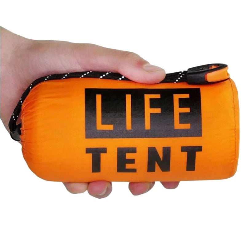 Life Tent Emergency Survival Shelter 2 Person Emergency Tent 2.4*1.5M Survival Tent Emergency Shelter with Whistle & Paracord