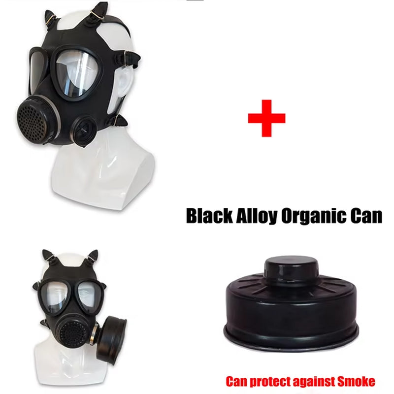 87Type Full-Face Respirator Mask - Chemical & Dust Protection with Anti-Radiation Filter Accessory