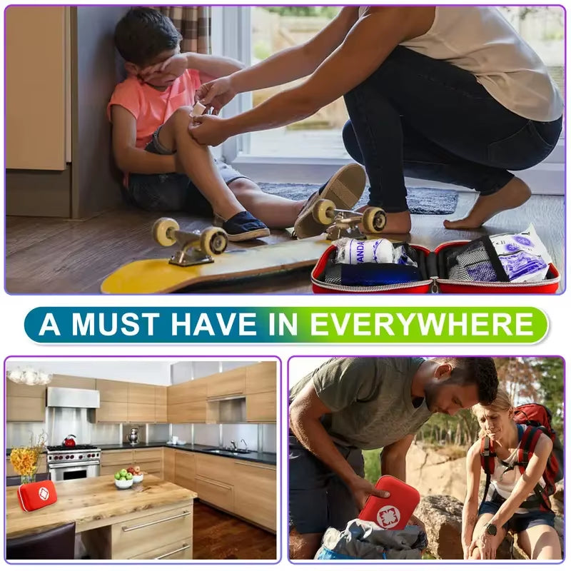 Ultimate First Aid Kit for Families and Businesses – Perfect for Travel, Camping, and Hiking Adventures!