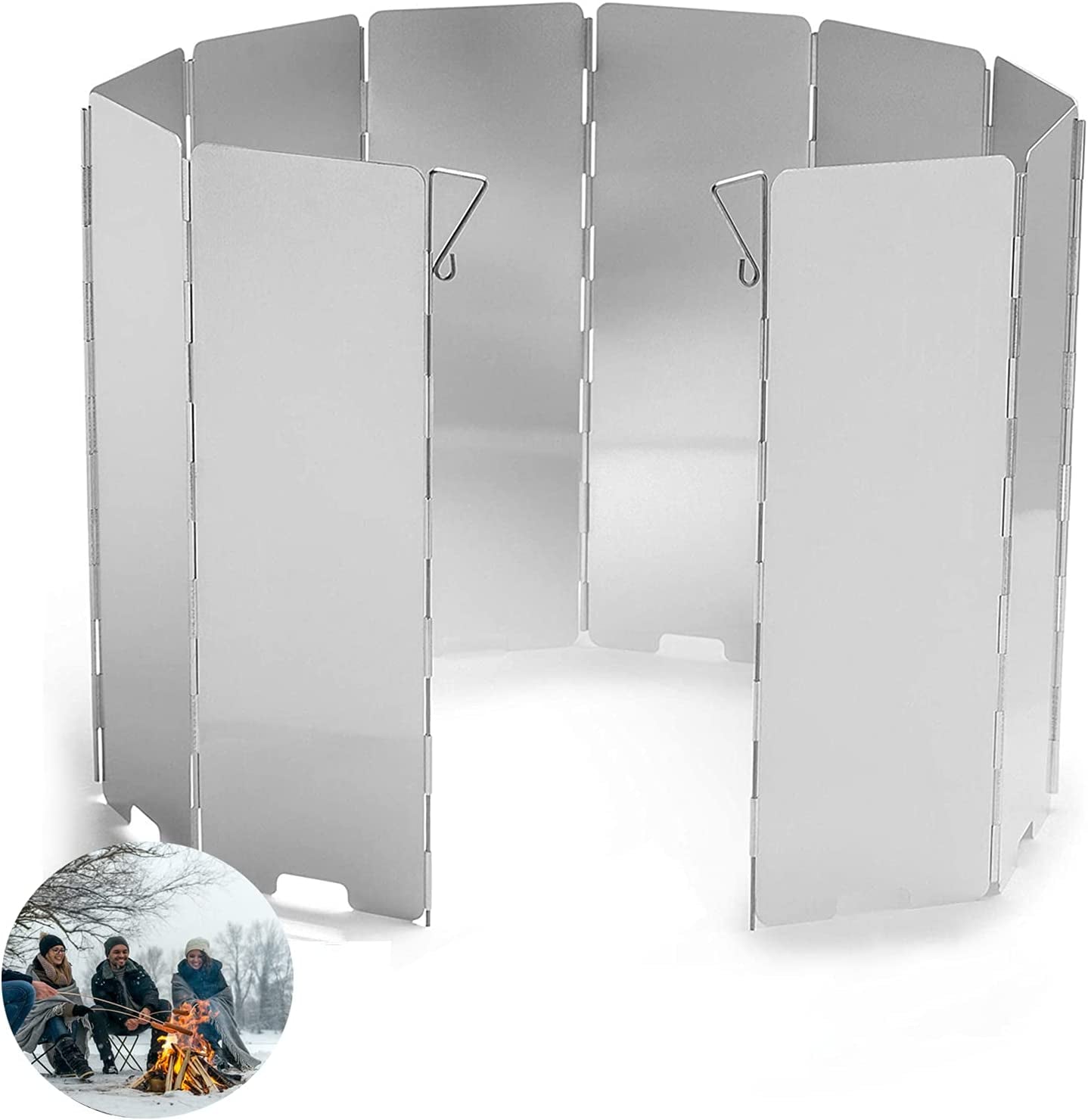 Ultimate Foldable Camping Stove Windscreen - Lightweight Aluminum Wind Shield for Outdoor Adventures - Perfect for Gas Stoves and More!