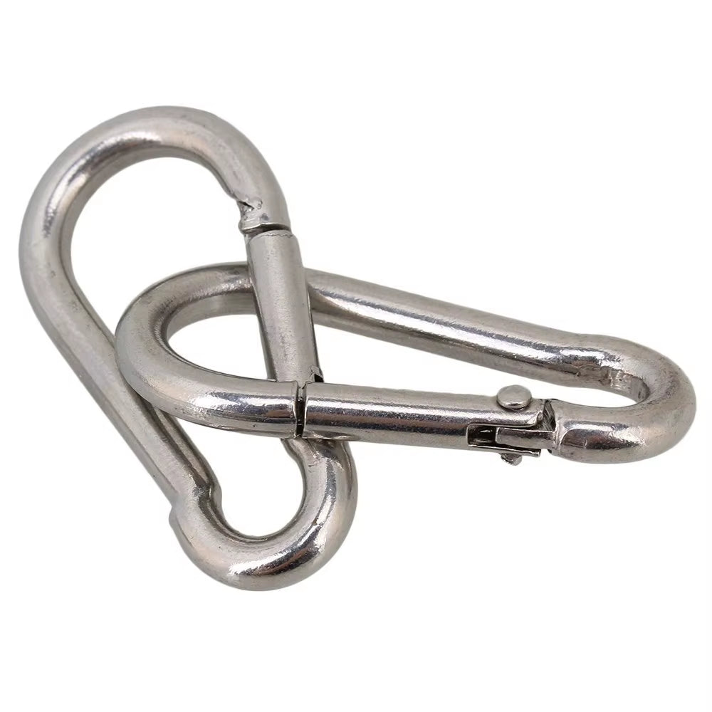 Premium 10Pcs 316 Stainless Steel Multifunctional Carabiner Quick Link Hooks - M4 to M8 Sizes