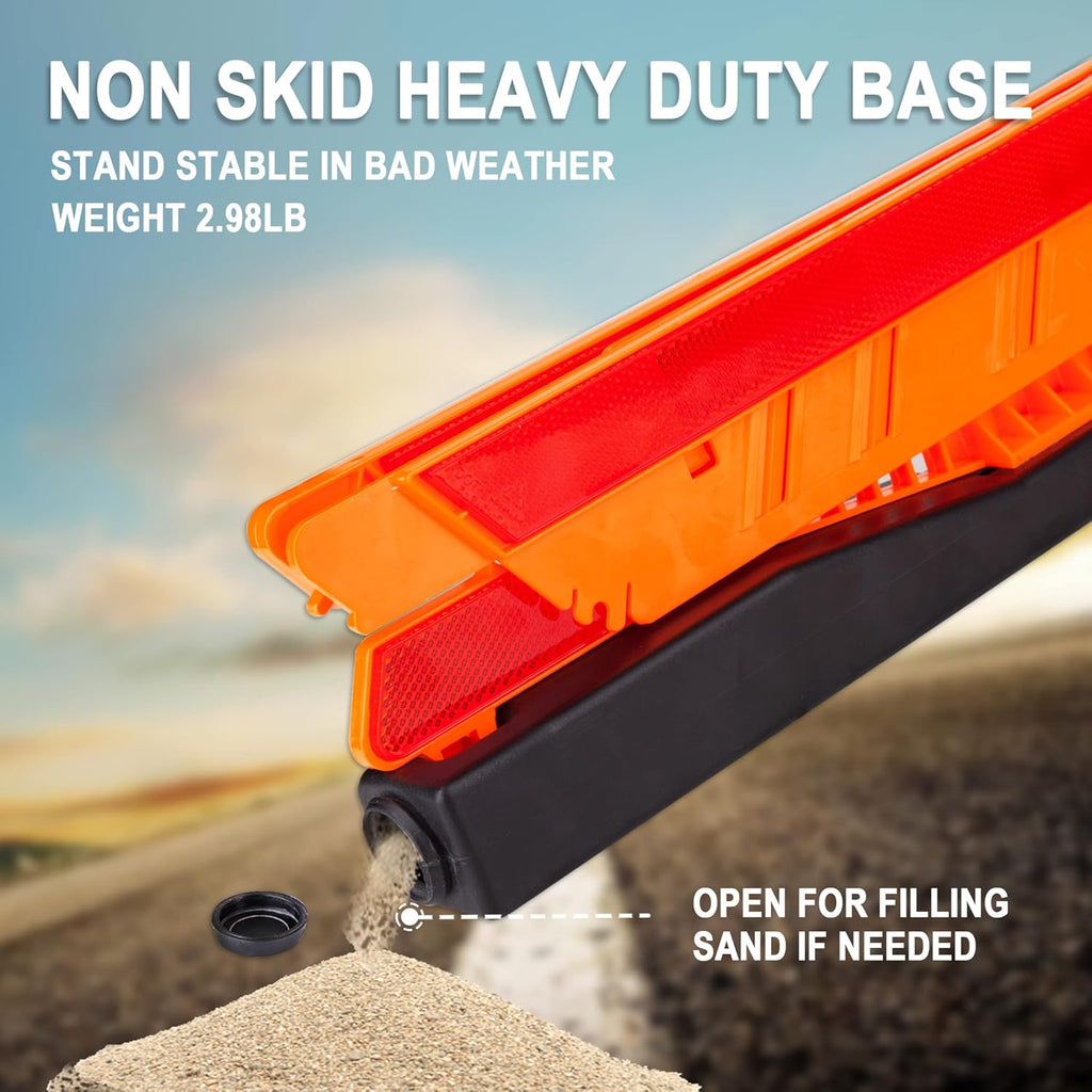 3-Pack DOT Approved Reflective Warning Triangles - Essential Road Safety Kit for Emergency Situations