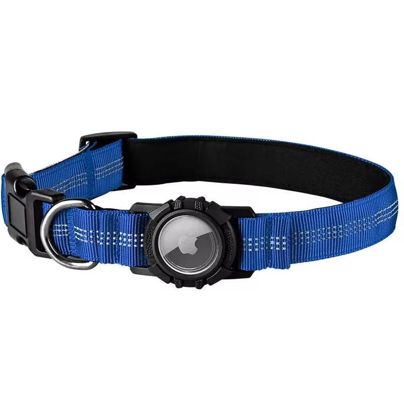 Reflective Waterproof Dog Collar with Airtag Locator - Anti-Loss Pet Safety Solution