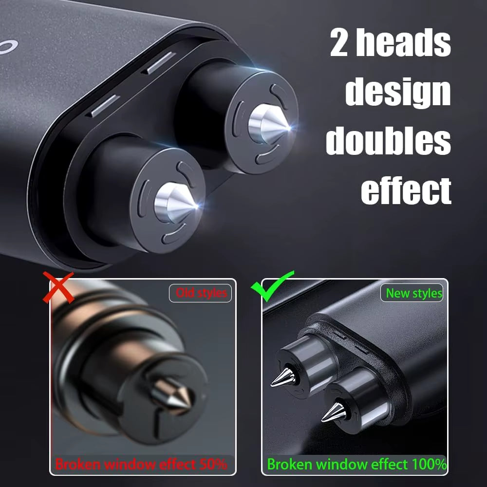 2 in 1 Car Window Breaker Car Window Breaker Car Safety Hammer with Seat Belt Cutter Glass Emergency Hammer Car Rescue Tool