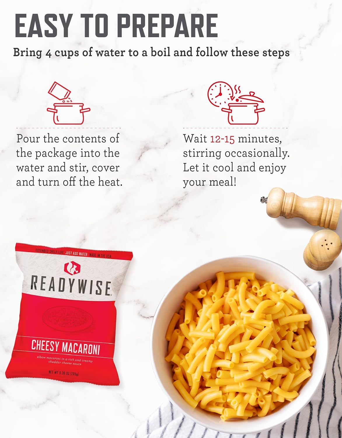 60-Serving Emergency Food Supply Bucket - Delicious Freeze-Dried Meals Packed with Protein for Camping, Road Trips, and Survival Preparedness - Long-Lasting Freshness for Up to 25 Years